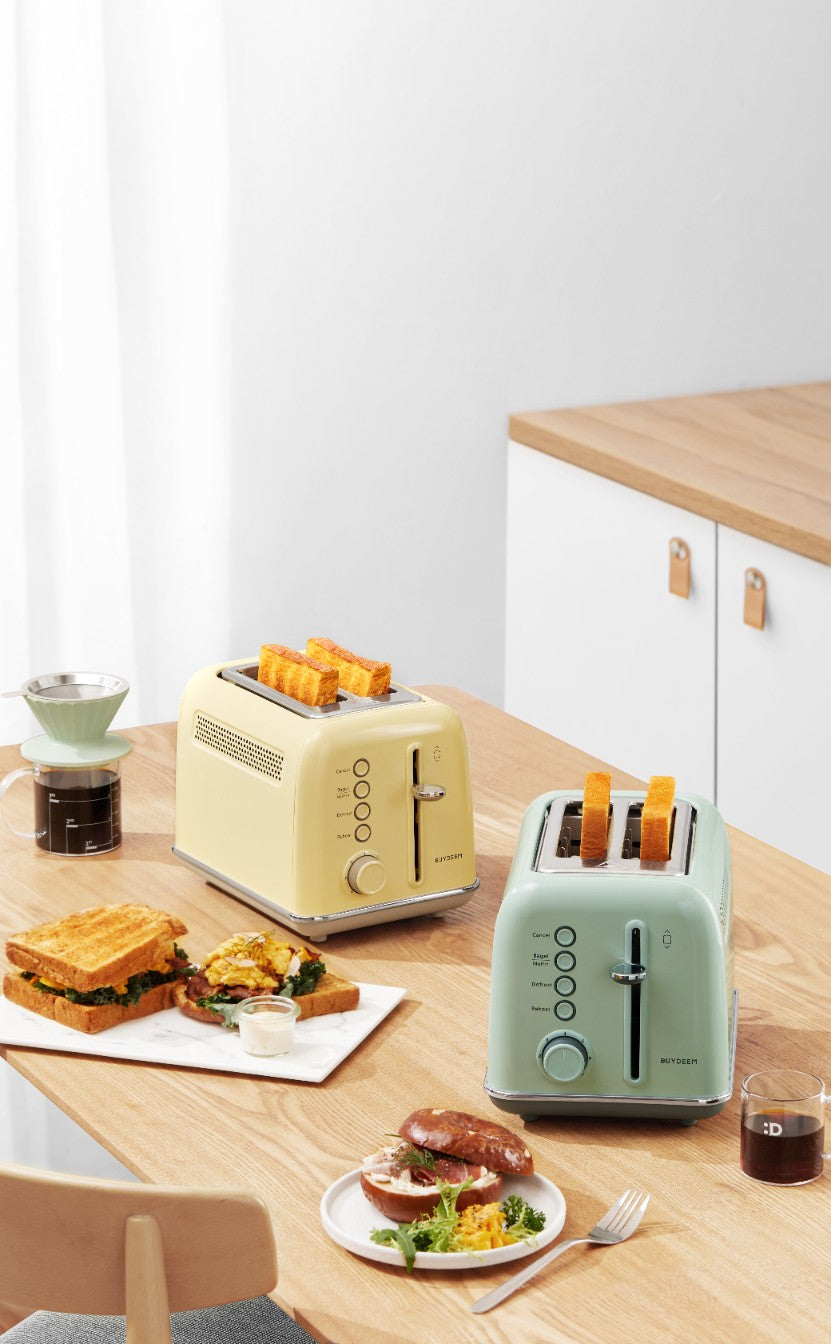 Buydeem Toaster DT620E Auftaufunktion 7 Stufen 900W Pastellgrün