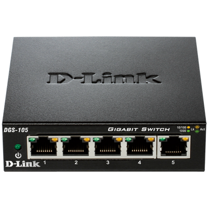 Unmanaged Switch D-Link 5 Port 1 Gbit/s extern schwarz
