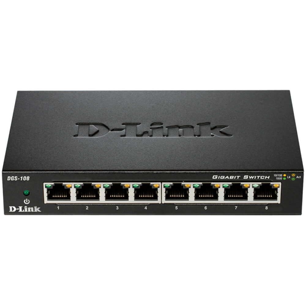 8-Port-Gigabit-Unmanaged-Switch D-Link Schwarz