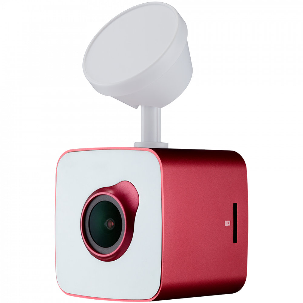 Car Dash Cam PRESTIGIO RoadRunner CUBE FHD 1920x1080 red and white