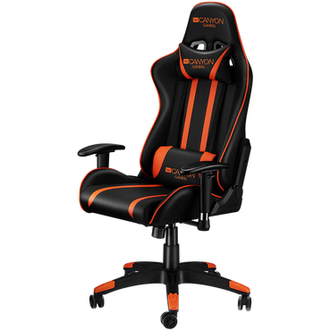Fotel gamingowy ergonomiczny z podparciem Canyon GC-3 pomarańczowy