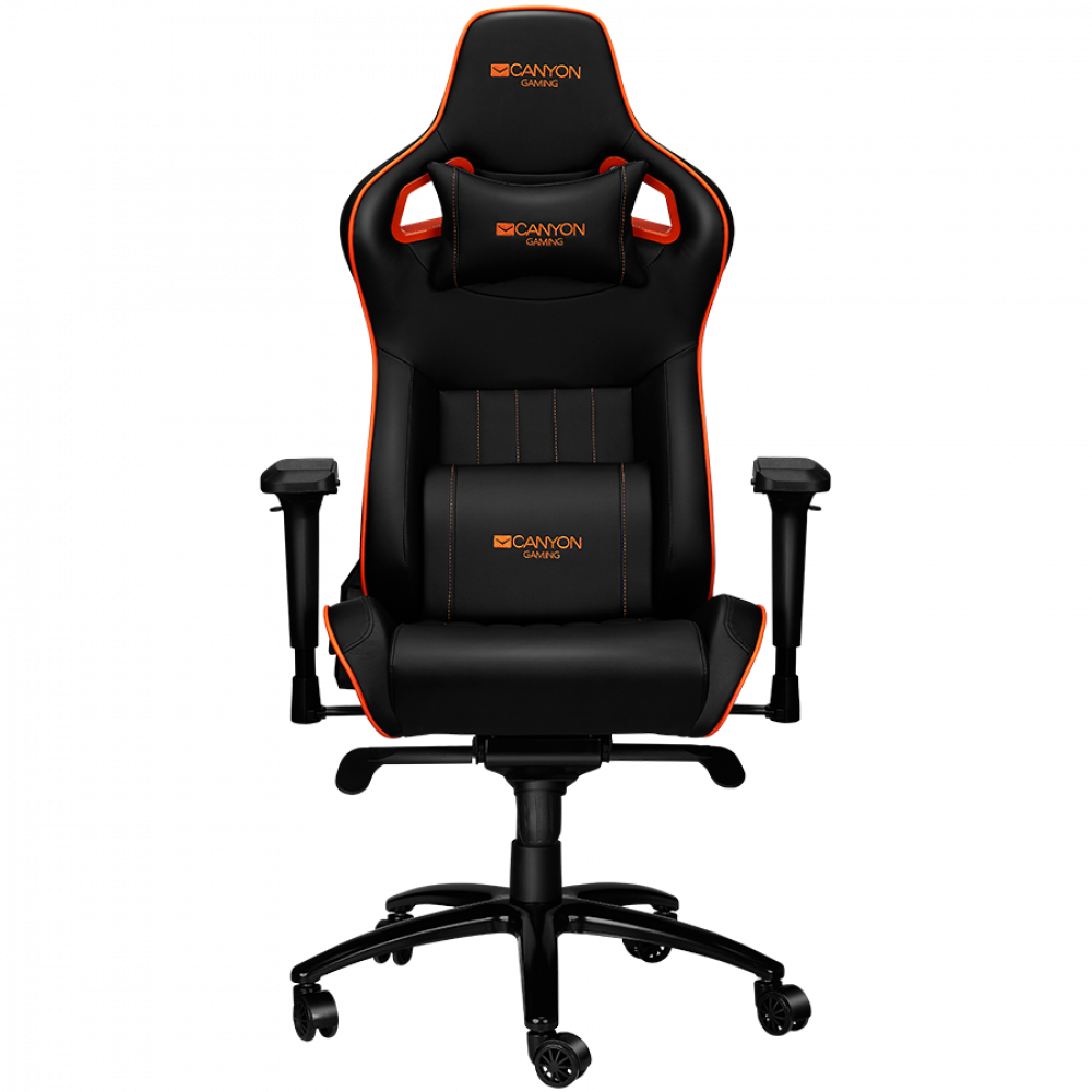 Fotel gamingowy ergonomiczny Canyon GС 5 pomarańczowy