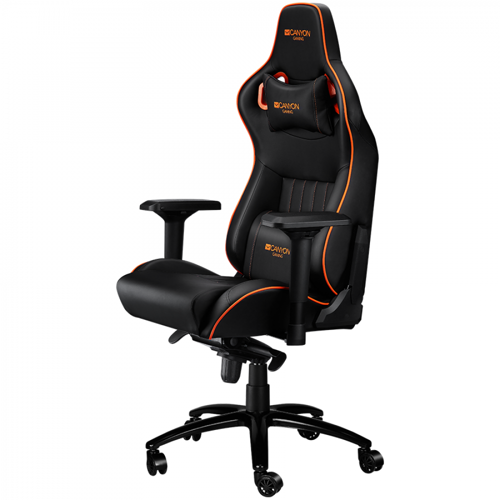 Fotel gamingowy ergonomiczny Canyon GС 5 pomarańczowy