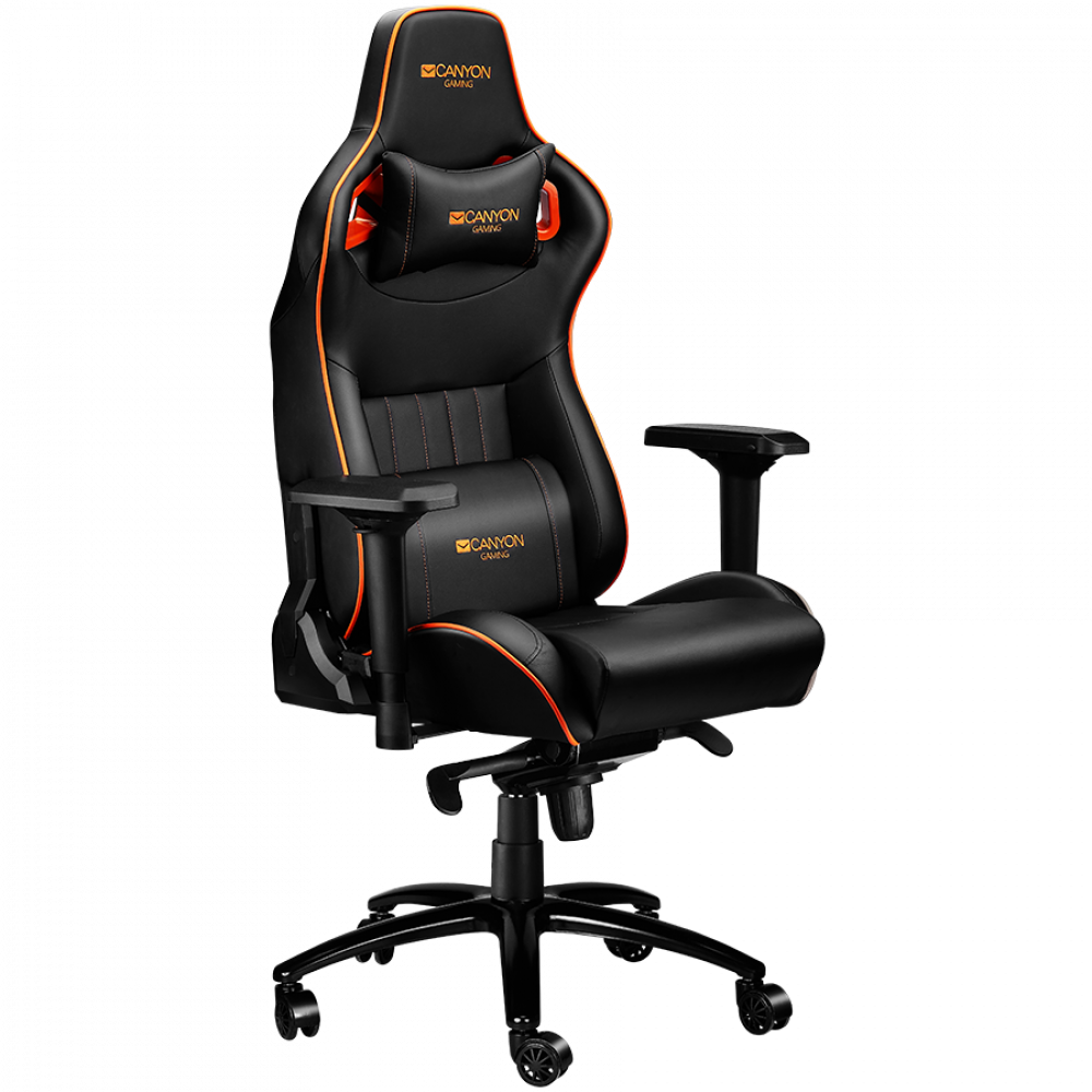 Fotel gamingowy ergonomiczny Canyon GС 5 pomarańczowy