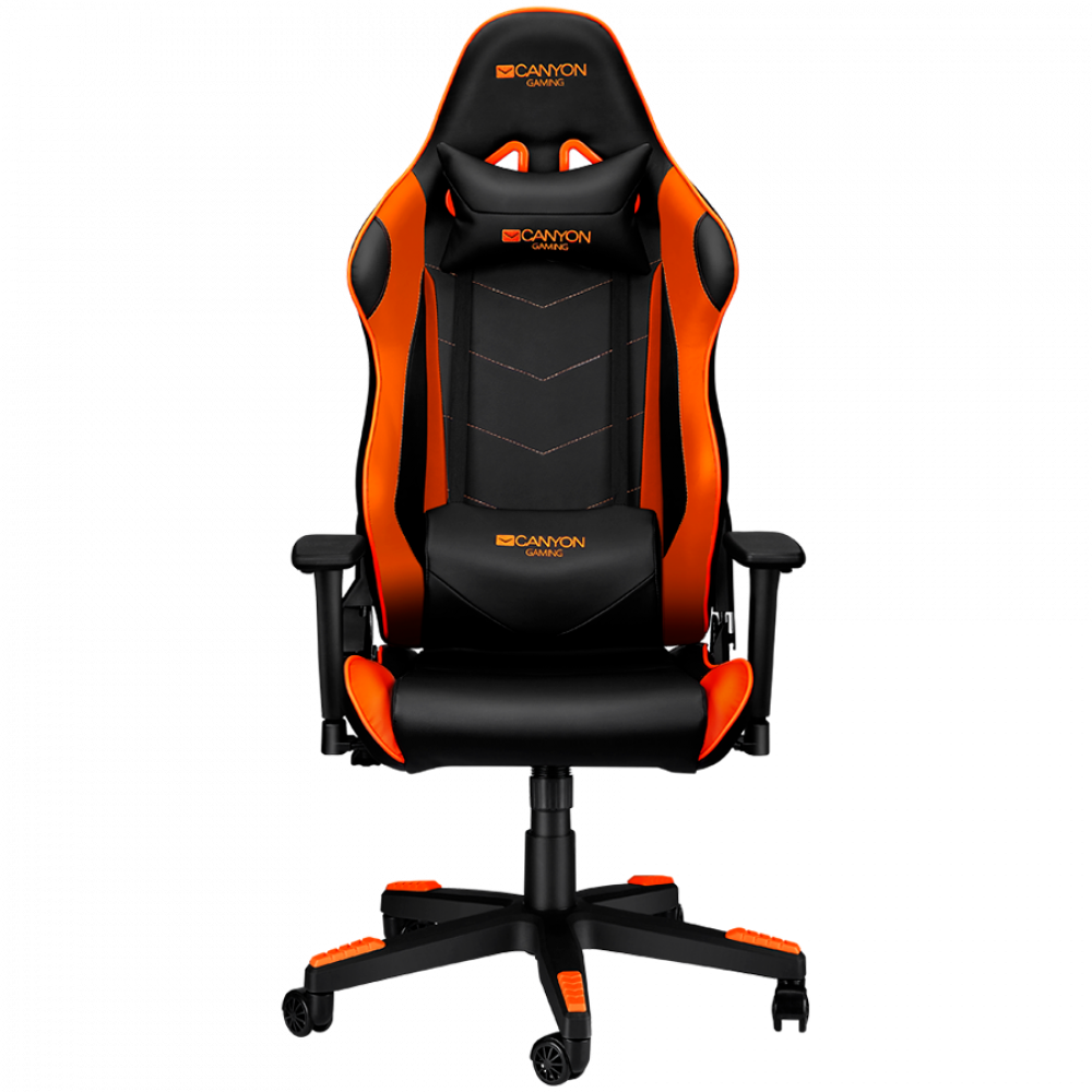Fotel gamingowy ergonomiczny Canyon GC-4 pomarańczowy