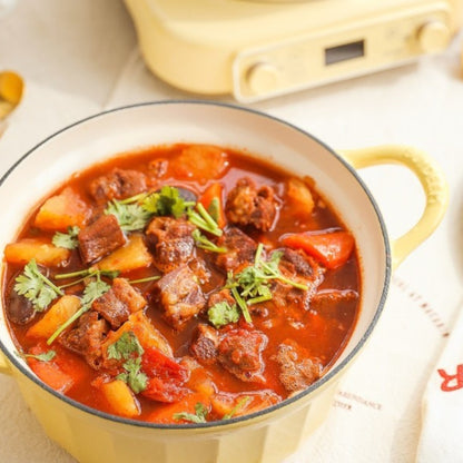 Naczynie żeliwne emaliowane Buydeem CP551 3,9l pastelowe żółte