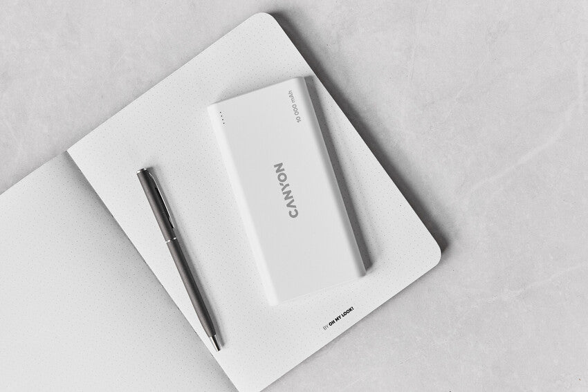 Powerbank 10000 mAh tragbar Canyon PB-108 weiß