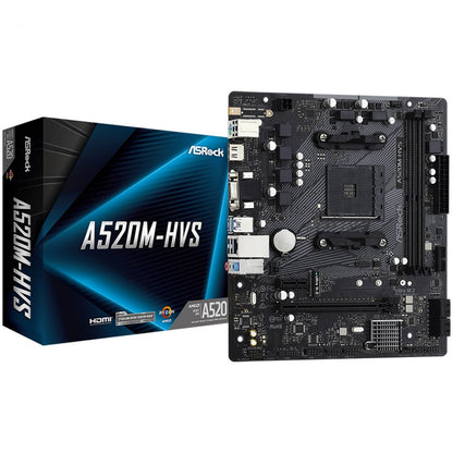 ASRock A520M HVS Micro ATX-Mainboard mit AMD A520 Chipsatz