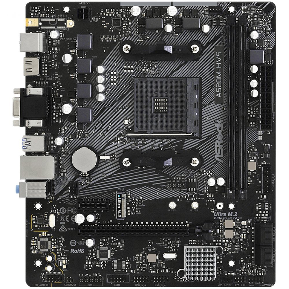 ASRock A520M HVS Micro ATX-Mainboard mit AMD A520 Chipsatz
