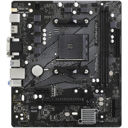 ASRock A520 HDV Micro ATX Mainboard für AMD Ryzen Prozessoren schwarz