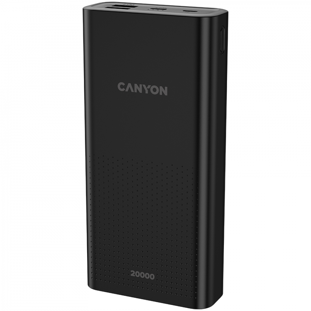 Powerbank 20000 mAh Canyon PB 2001 tragbar schwarz