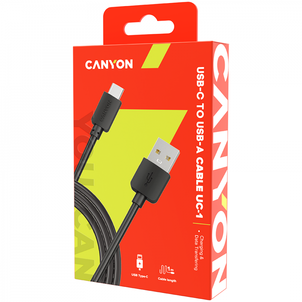 Kabel USB do USB C 5W 1 m Canyon UC 1 czarny