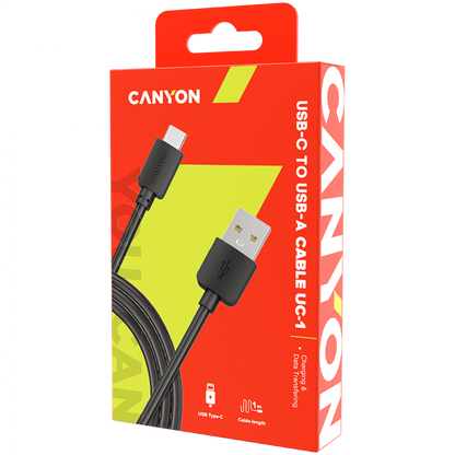 Kabel USB do USB C 5W 1 m Canyon UC 1 czarny
