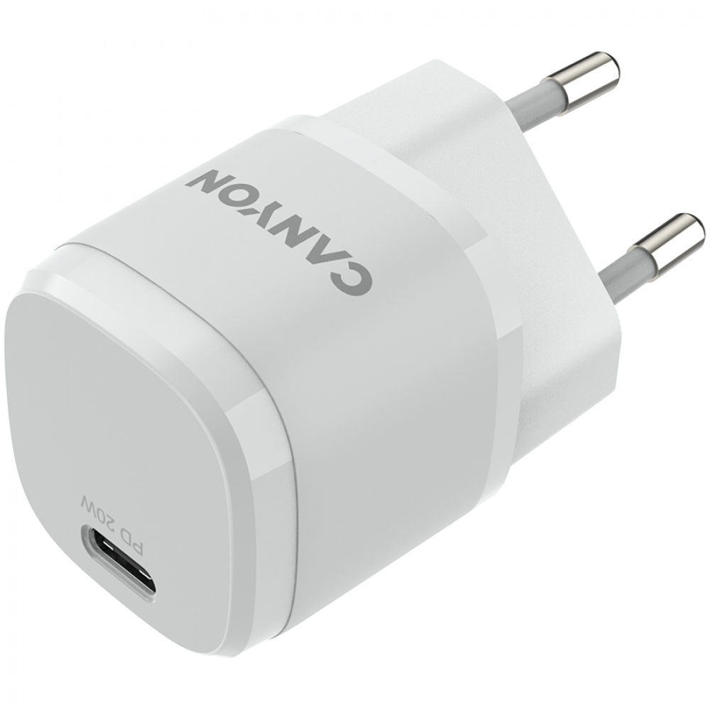 Canyon H-20-05 20W PD USB-C Netzladegerät für Handy, weiß