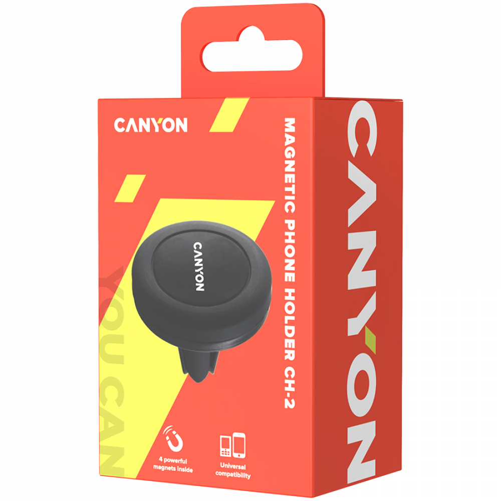 Magnetische Autohalterung für Smartphones Canyon CH-2 schwarz