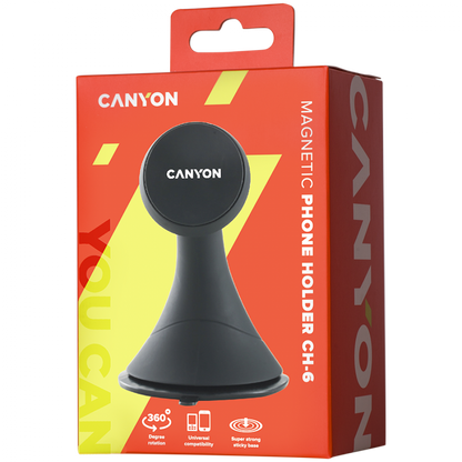 Uchywyt na telefon magnetyczny do auta Canyon CH-6 czarny