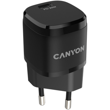 Ładowarka PD 20W USB-C do telefonu przenośna Canyon H-20-05 czarna