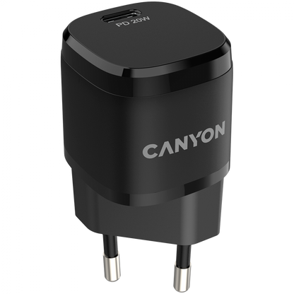Ładowarka PD 20W USB-C do telefonu przenośna Canyon H-20-05 czarna
