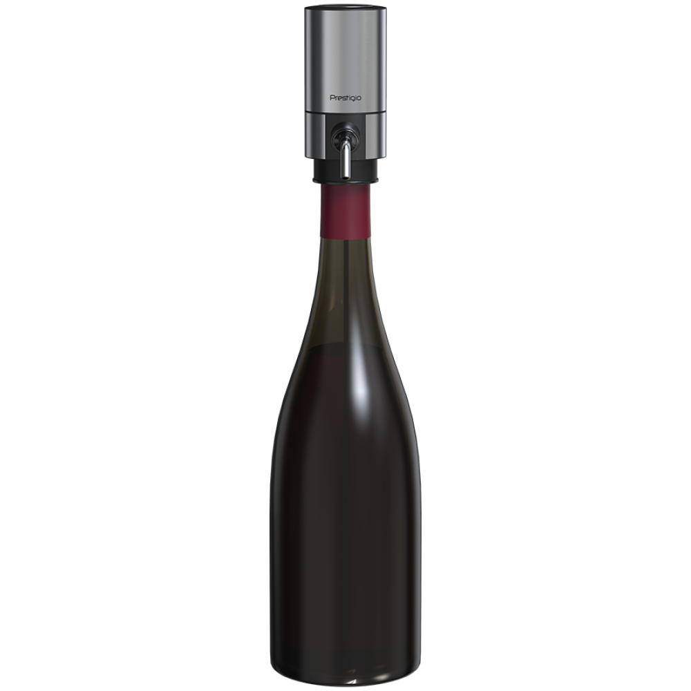 Aerator do wina PRESTIGIO, zestaw, srebrny