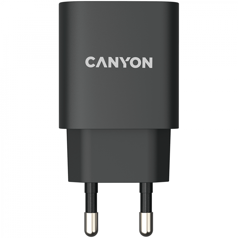 Canyon H-20-02 20W USB-C PD Netzladegerät für Telefone, schwarz