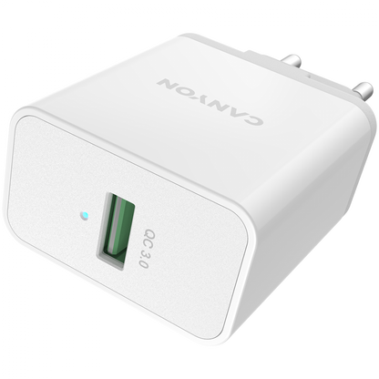 Canyon H 24 weißes 24W QC3.0 USB A Netzladegerät