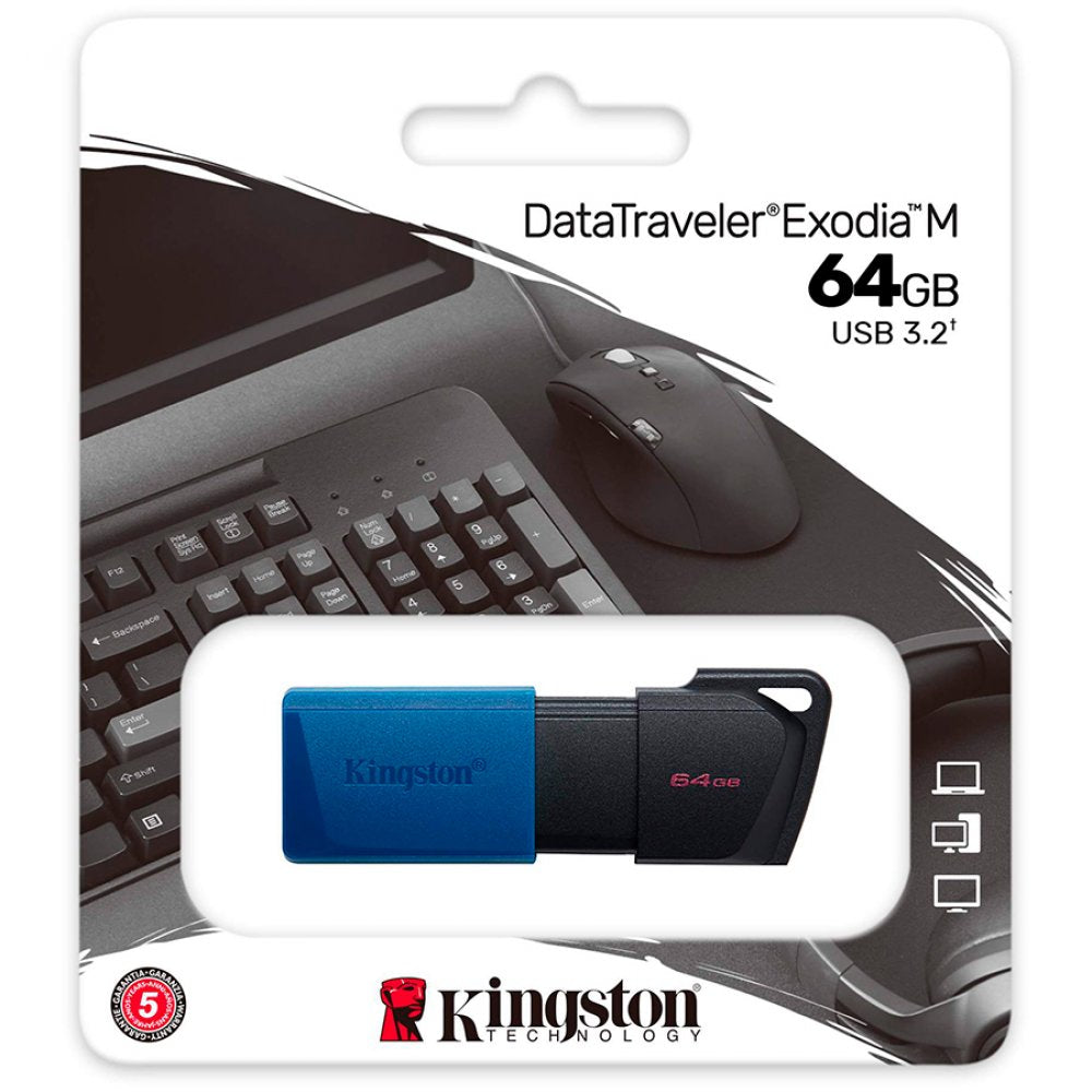 Kingston USB 3.2 Stick 64 GB schwarz-blau