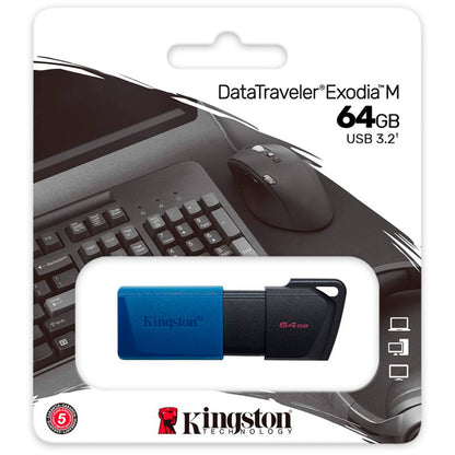 Kingston USB 3.2 Stick 64 GB schwarz-blau
