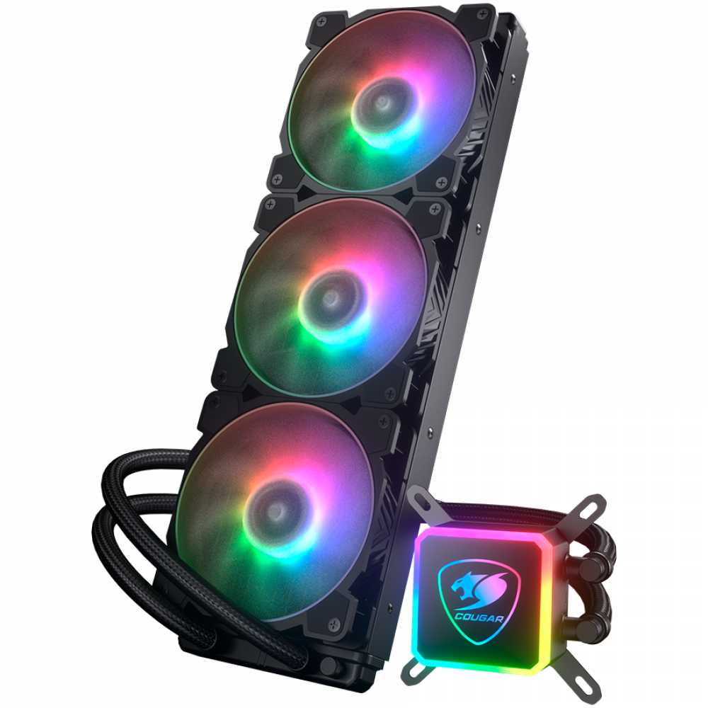 COUGAR Liquid Cooling System with RGB 3 Fans Black