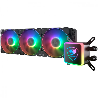 COUGAR Liquid Cooling System with RGB 3 Fans Black