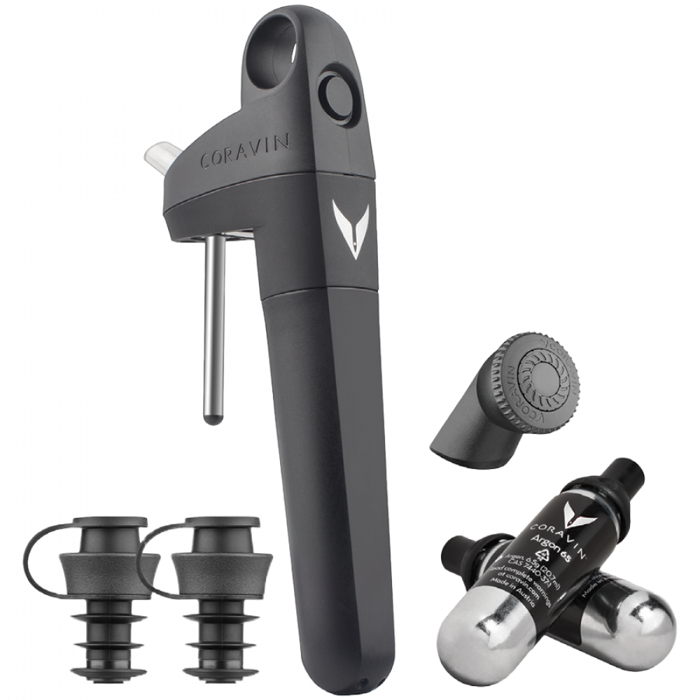 CORAVIN Pivot Plus System do przechowywania wina Czarny