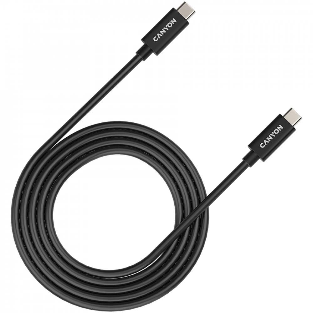 Kabel USB C do USB C 240W 20Gbps 4K 2m Canyon UC 42 czarny