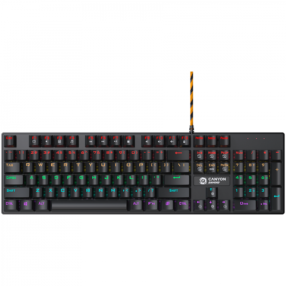 Canyon GK-4 Wired Gaming Keyboard, black
