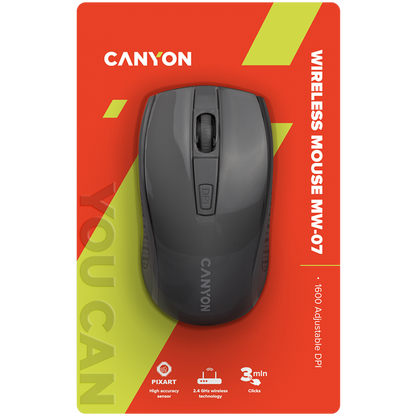 Canyon MW 7 Ergonomic Wireless Mouse Black