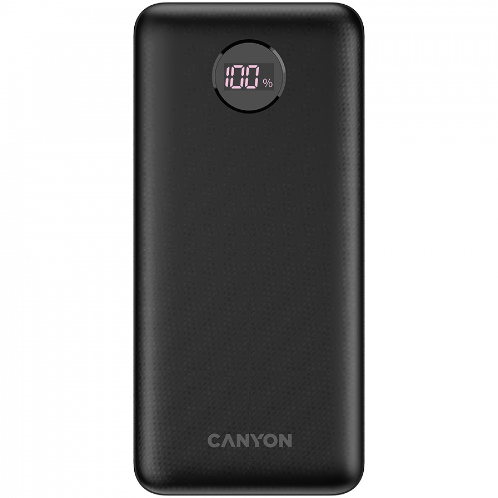 Powerbank 20000 mAh PD 20W QC 3.0 LED Canyon PB 2002 schwarz