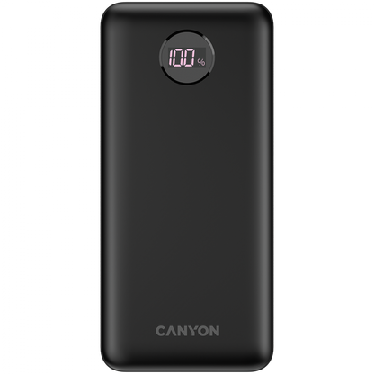 Powerbank 20000 mAh PD 20W QC 3.0 LED Canyon PB 2002 schwarz