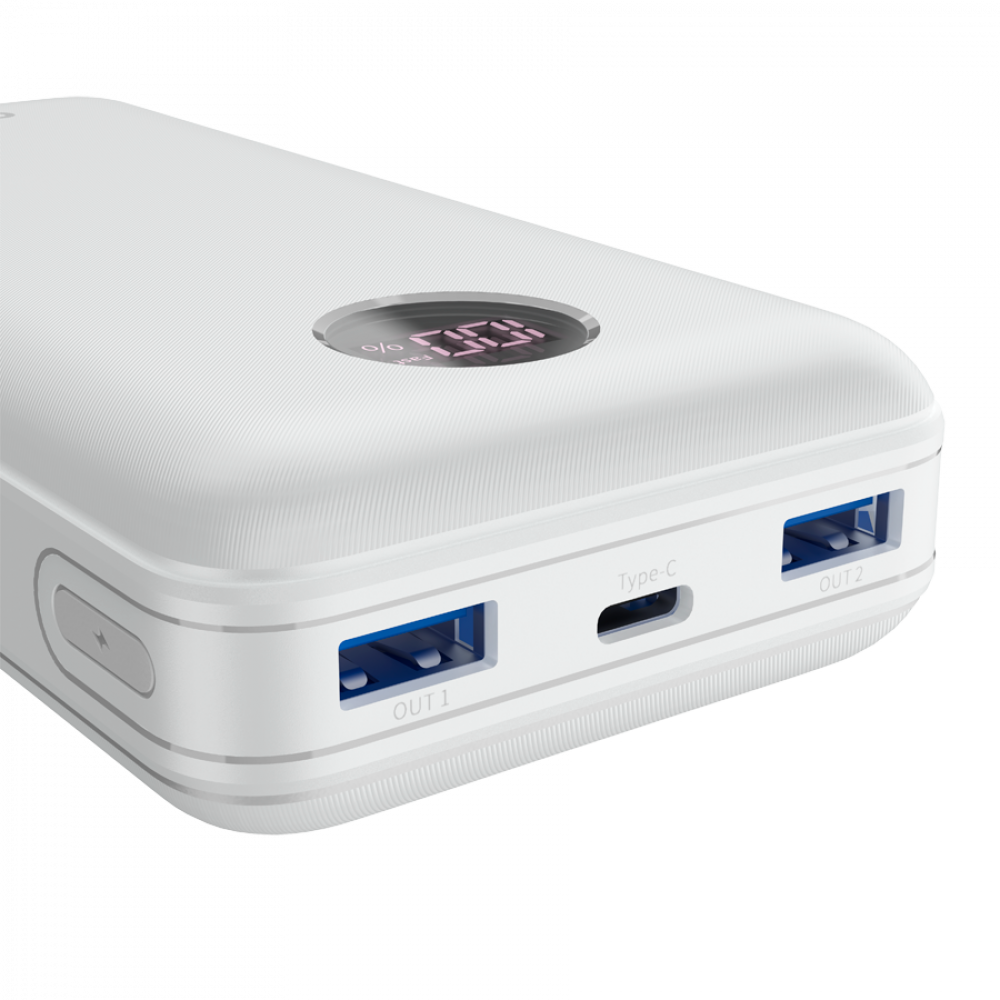 Powerbank 20000 mAh PD 20W QC 3.0 LED Canyon PB 2002 weiß