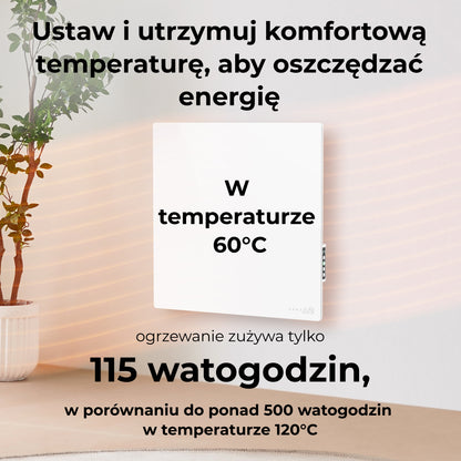 Grzejnik elektryczny na podczerwień 500W AENO GH11S Quadro Smart 1 cm