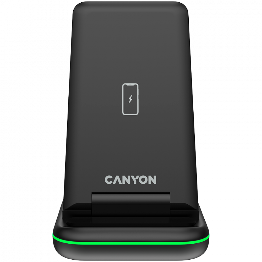 Ładowarka bezprzewodowa 15W 3w1 Canyon WS-304 czarna