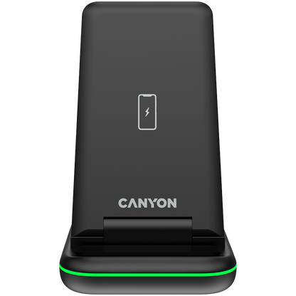 Ładowarka bezprzewodowa 15W 3w1 Canyon WS-304 czarna