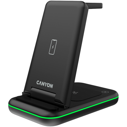 Ładowarka bezprzewodowa 15W 3w1 Canyon WS-304 czarna