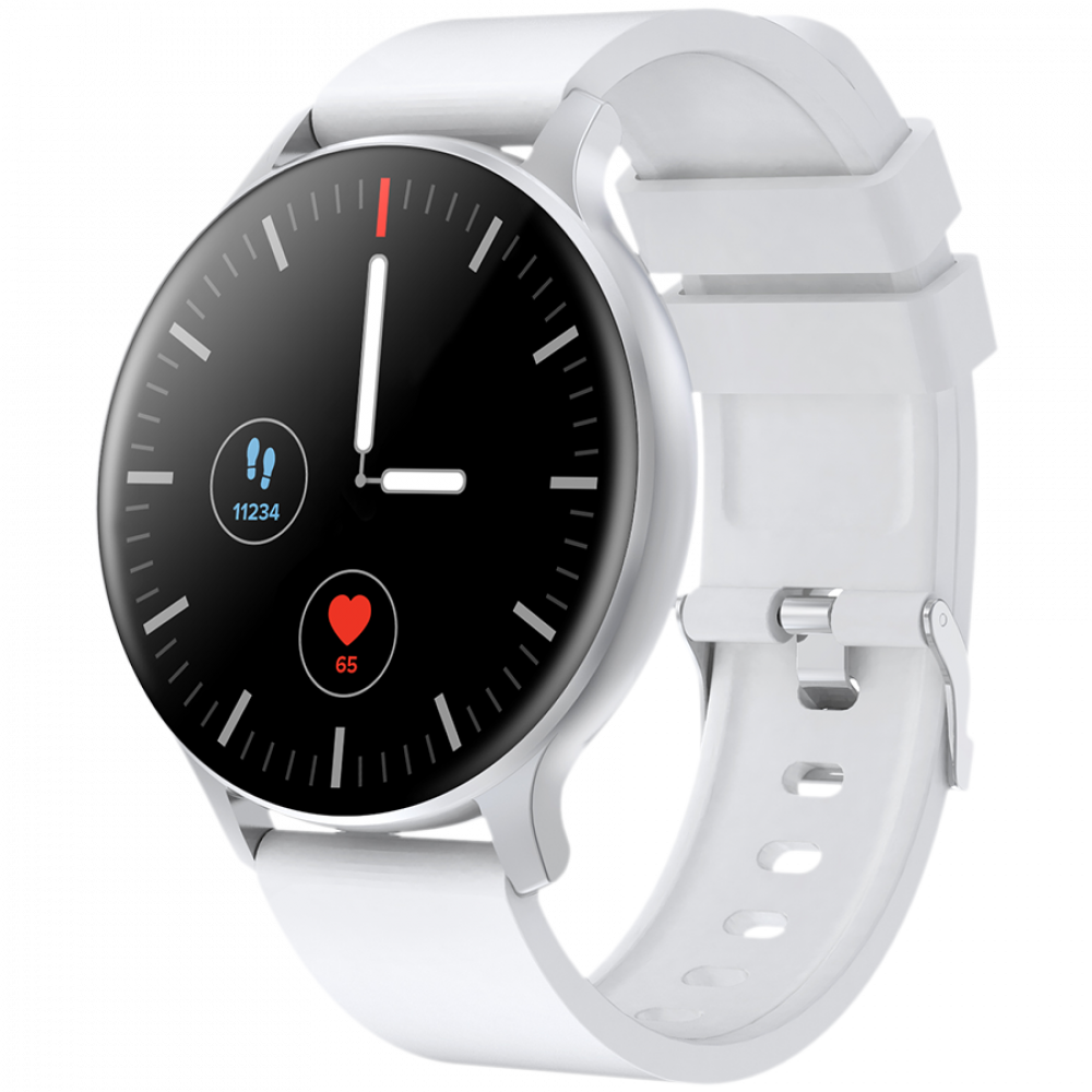 Smartwatch mit Sportfunktionen Canyon SW68 Silber Weiß