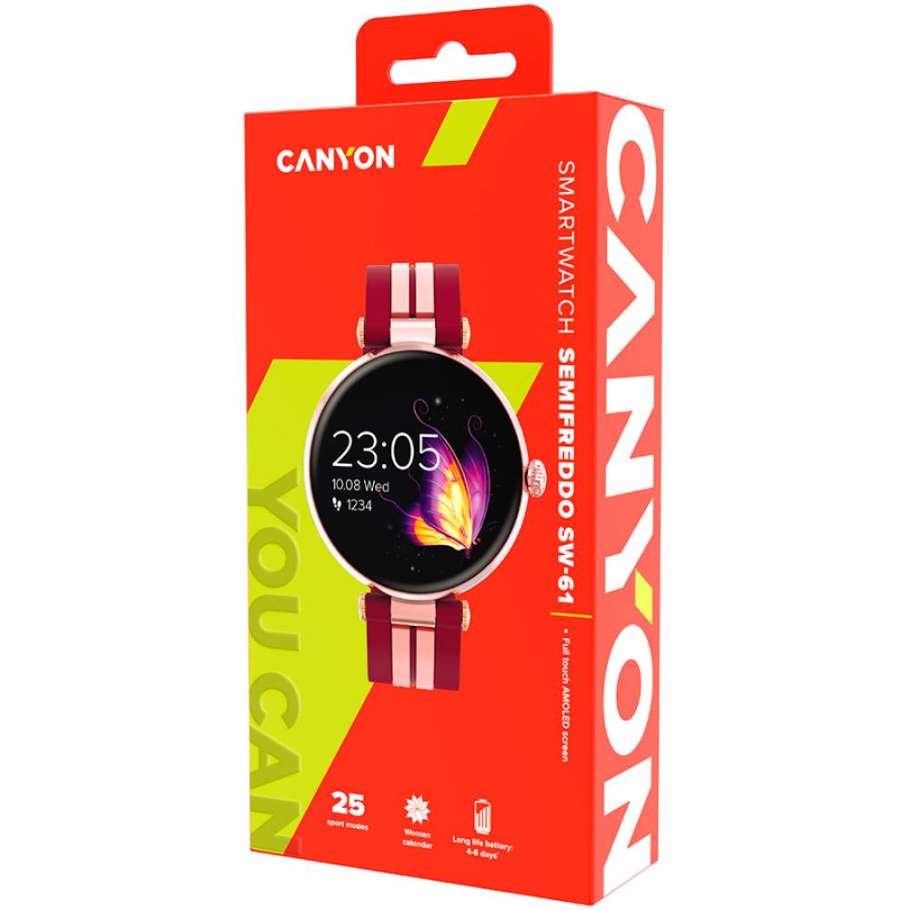 Smartwatch Semifreddo mit Sportfunktionen Canyon SW-61 Roségold
