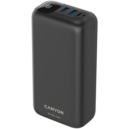 Powerbank 30000 mAh PD 20W QC 3.0 LED Canyon PB 301 schwarz