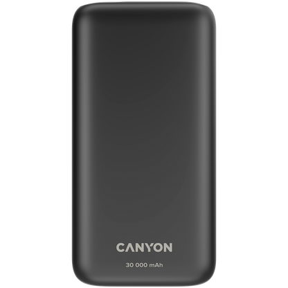 Powerbank 30000 mAh PD 20W QC 3.0 LED Canyon PB 301 schwarz