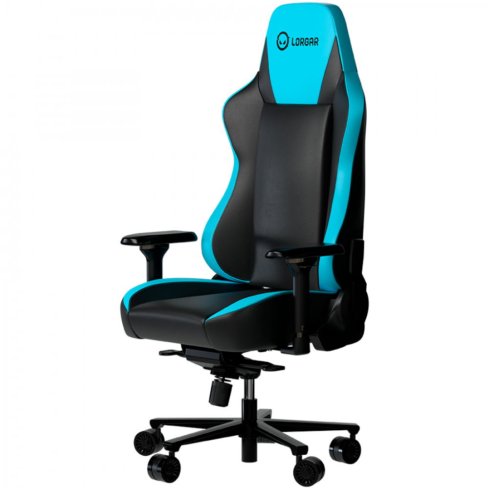 Fotel gamingowy ergonomiczny czarno niebieski Lorgar Base 311