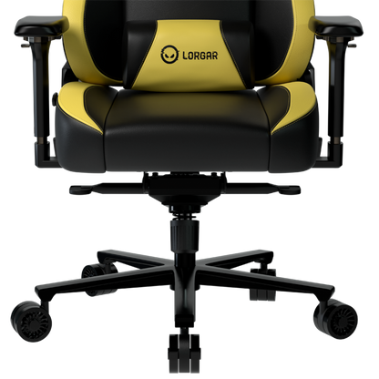 Fotel gamingowy ergonomiczny czarno żółty Lorgar Base 311