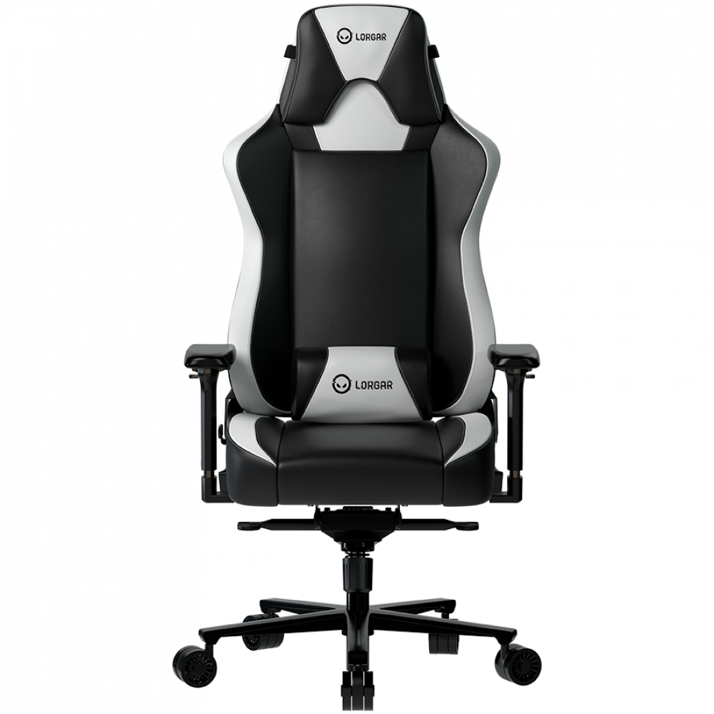 Fotel gamingowy ergonomiczny czarno biały Lorgar Base 311