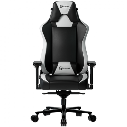 Fotel gamingowy ergonomiczny czarno biały Lorgar Base 311
