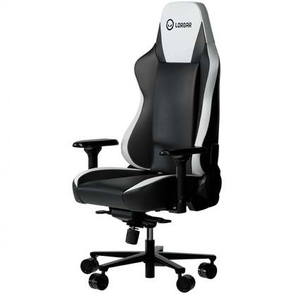 Fotel gamingowy ergonomiczny czarno biały Lorgar Base 311