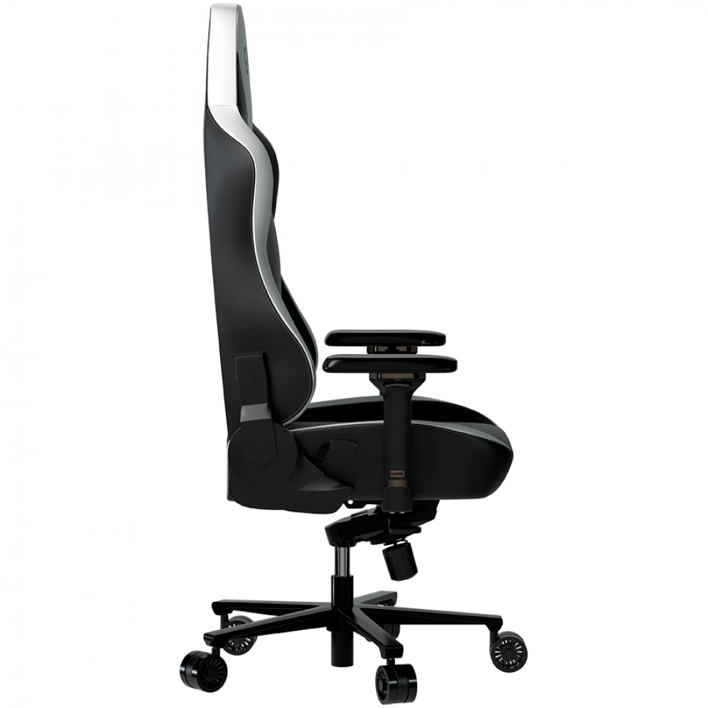 Fotel gamingowy ergonomiczny czarno biały Lorgar Base 311